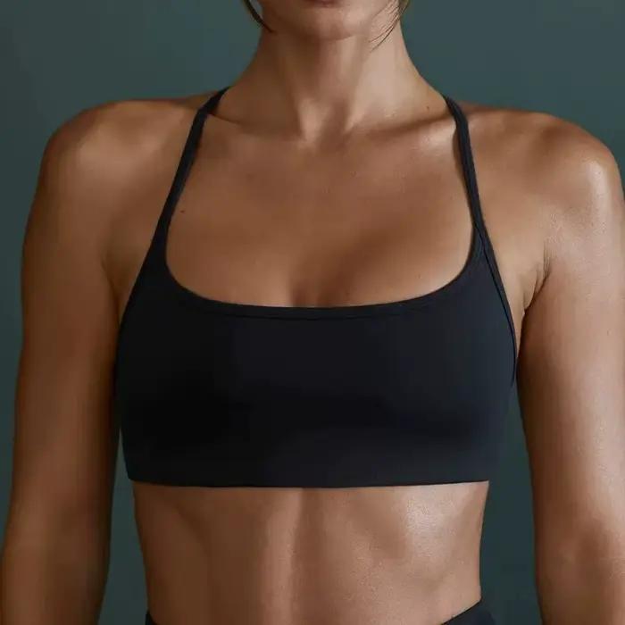 Soutien-gorge de sport dos croisé pour femme