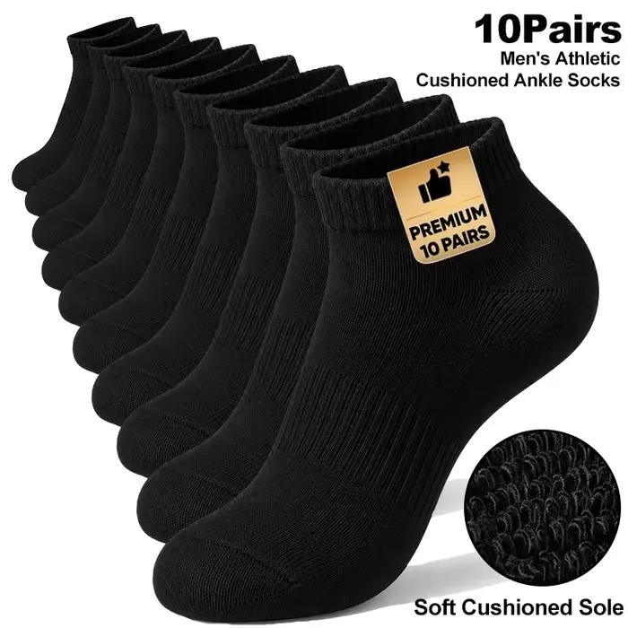 5/10 paires de chaussettes de sport rembourrées pour hommes