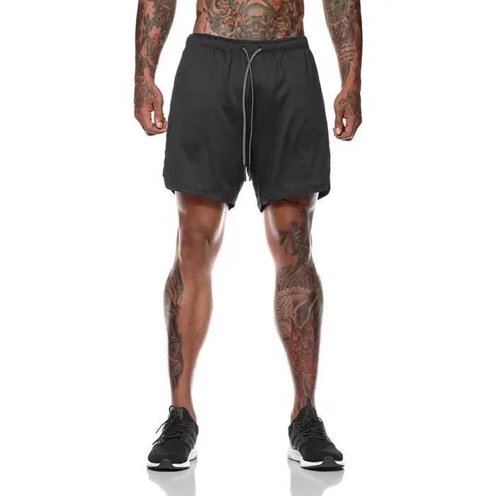 Nouveaux shorts de course pour hommes 2026, shorts de sport 2-en-1 à séchage rapide pour l'entraînement, la gym, le fitness et le jogging, pantalon court d'été pour hommes