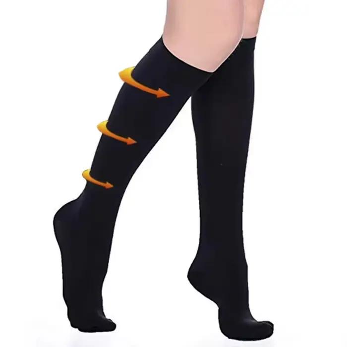 Chaussettes de compression pour le fitness, la course à pied, la randonnée, les sports, anti-fatigue, pour femmes et hommes, chaussettes de sport, bas de sport, mi-hautes, unisexes