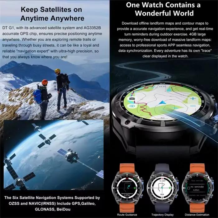 Montre connectée GPS pour hommes