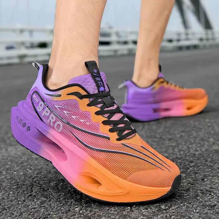 Chaussures de sport pour hommes, chaussures de course professionnelles à semelles épaisses, antidérapantes, amortissantes, chaussures d'entraînement, baskets légères pour la remise en forme en ville