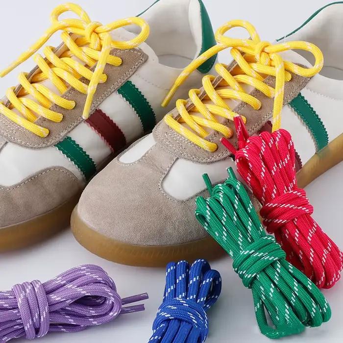 1 paire de lacets ronds de 5mm d'épaisseur, lacets de sport de course en plein air, baskets de basket-ball, longueur 100/120/140/160cm