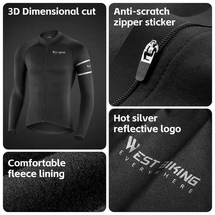 WEST BIKING – maillot de cyclisme coupe-vent
