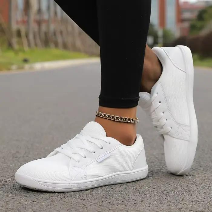 Chaussures pieds nus pour femmes, chaussures de sport décontractées tendance, maille respirante, version améliorée, semelle plate et ronde, respirantes, grande taille