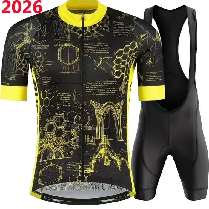 Ensemble Maillot et Cuissard Cyclisme France Tour 2026 TDF Wout Van Aert Belgique Vêtements Homme Vélo de Route VTT