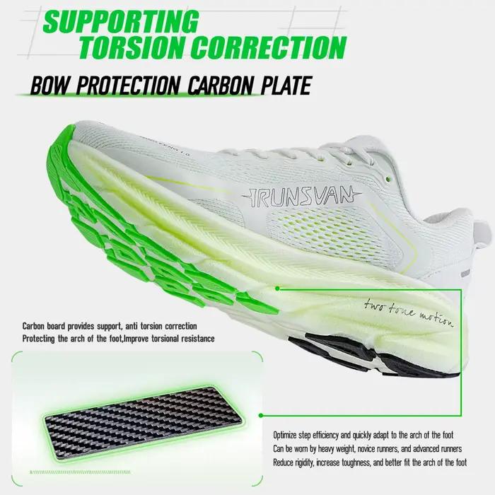IRUNSVAN Nouvelles chaussures de course à pied en carbone pour marathon