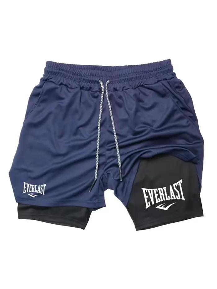 Shorts de course pour hommes 2 en 1