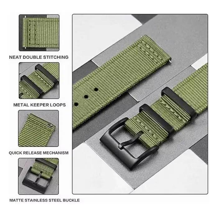 Bracelet de montre tactique en nylon de 24 mm pour Garmin Venu X1