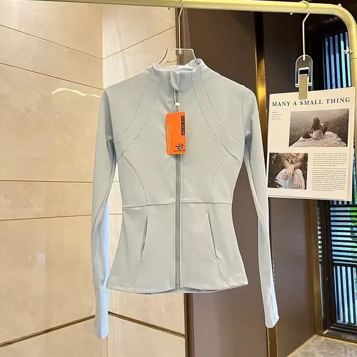 Veste de sport pour femme, haut de sport à manches longues