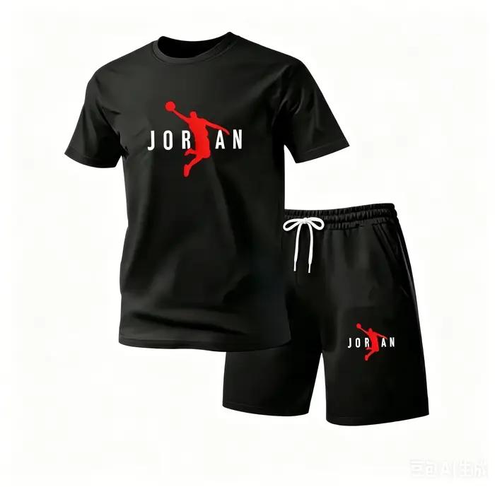 Ensemble t-shirt et short de course à séchage rapide pour homme