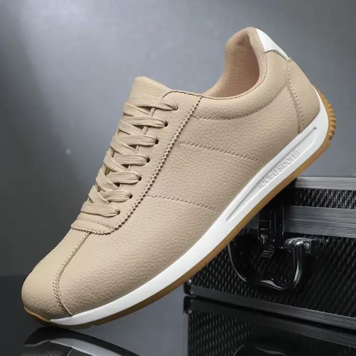 Loisirs course été mode anti-dérapant alpinisme en cuir PU chaussures de sport Tennis tendance vente chaude hommes blanc