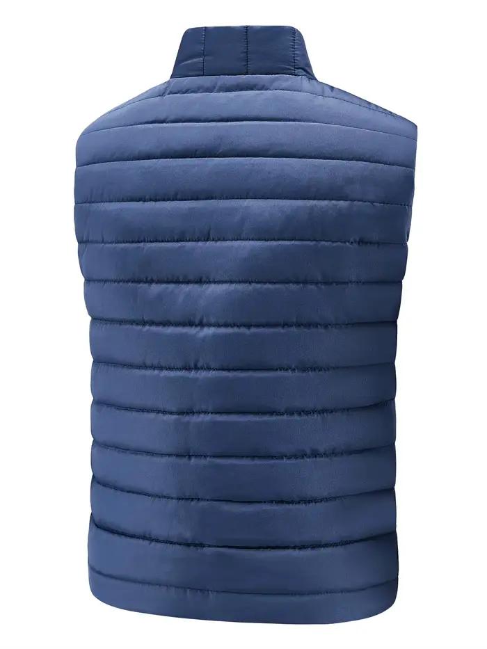 Hommes gilet sans manches vestes automne hiver mode mâle coton rembourré