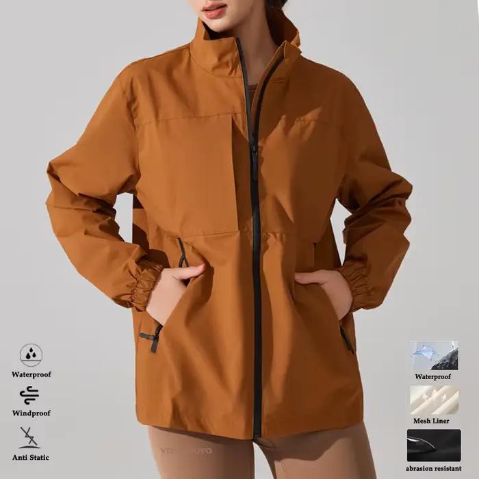 Veste de pluie légère et imperméable pour femme