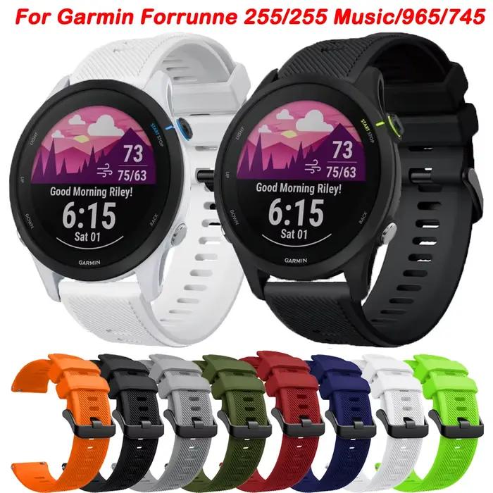 Pour Garmin Forerunner 255 musique 265 745 965 Bracelet 22mm Silicone