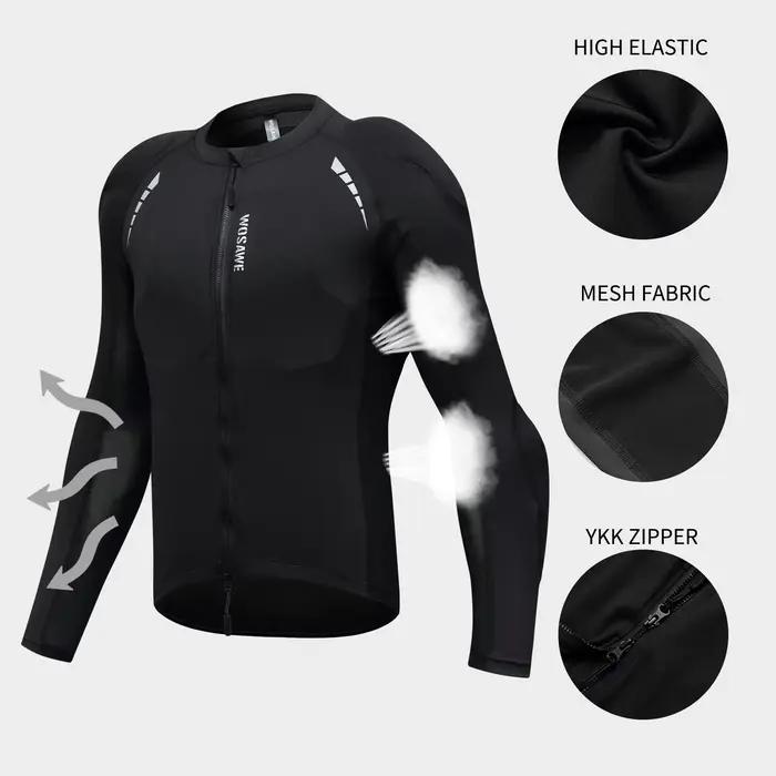 WOSAWE Veste de moto d'été respirante en maille, coupe ajustée et élastique, séchage rapide, confort optimal