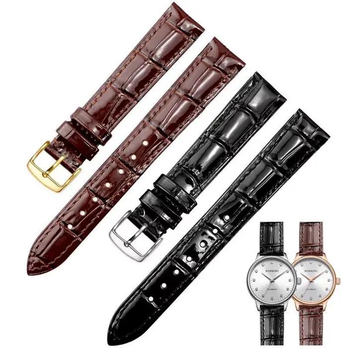 Bracelet de montre en cuir de remplacement universel Bling pour femmes 10mm 12mm 14mm 16mm 18mm 19mm 20mm