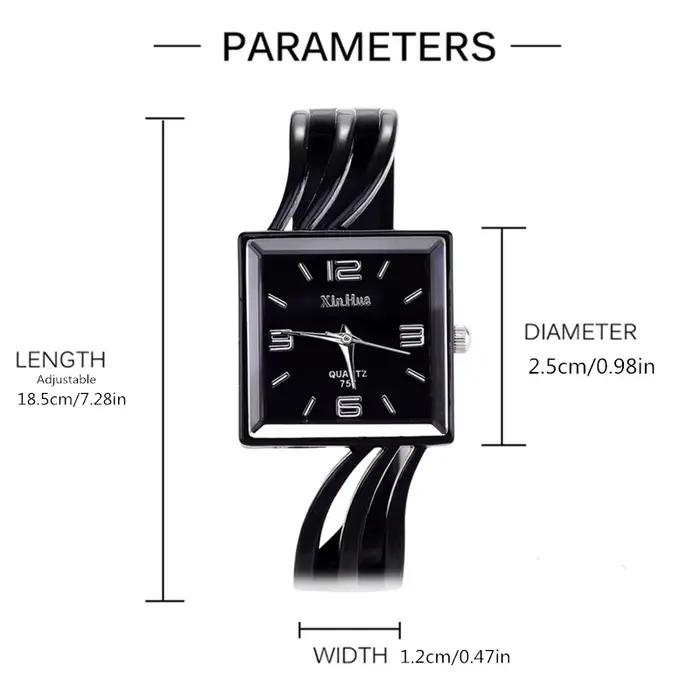 Femmes Bracelet montre Vintage carré femme montres Quartz acier inoxydable dames horloge Feminino Relogio noir blanc Relojes