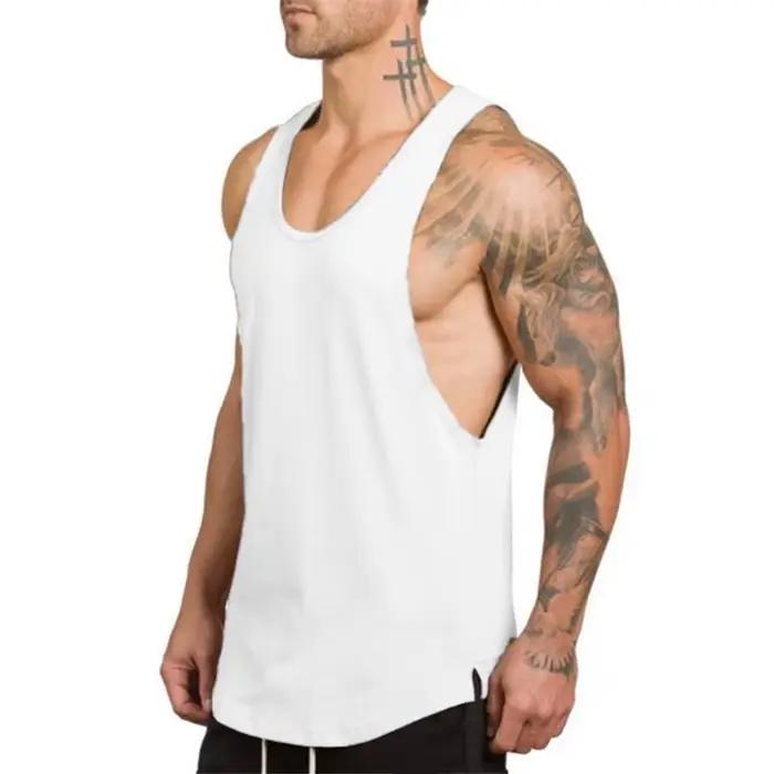Débardeurs d'été en coton pour homme, vêtements de sport décontractés, t-shirts sans manches pour entraînement cardio, musculation et activités de plein air