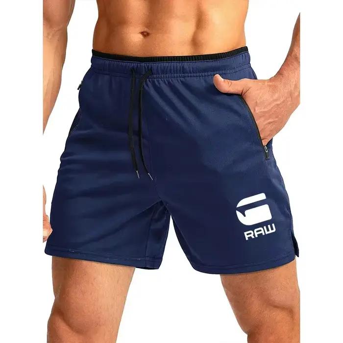 Shorts de course pour hommes décontractés respirants en maille polyester coton avec poches pour randonnée et fitness occasions spéciales
