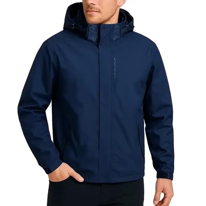 Veste de pluie imperméable à capuche pour homme