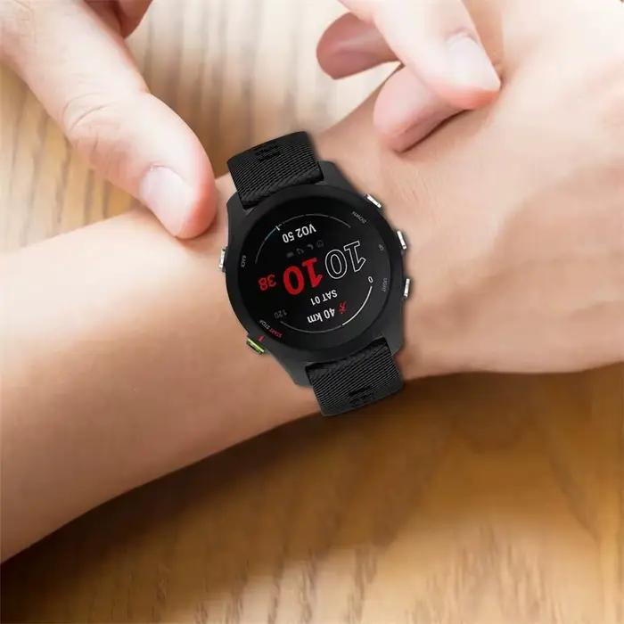 Bracelet en silicone 18 mm 20 mm 22 mm pour montres Garmin Forerunner 255 255S 245 165 158 55 / Venu 4 3S 2S 2Plus / Vivoactive 6 5 4 3