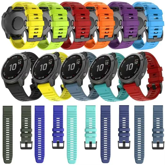 26mm/20mm/22mm Bracelet de montre pour Garmin Epix Pro Gen 2 42MM 47MM 51MM bande de Silicone QuickFit