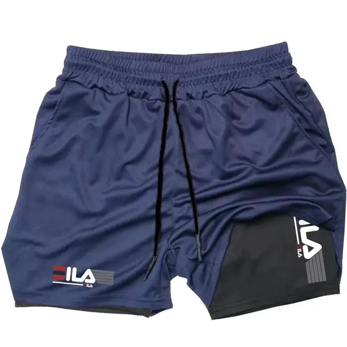 Short de sport deux en un pour homme