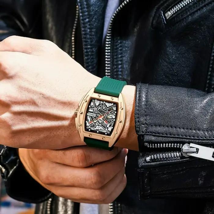 Montre mécanique automatique pour homme AILANG - Cadran squelette tonneau