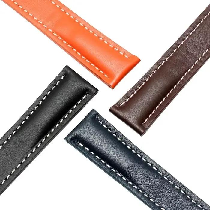 Bracelet de montre en cuir véritable italien pour Breitling Premier B01 Colt Chronograph Avenger AVIATOR 8