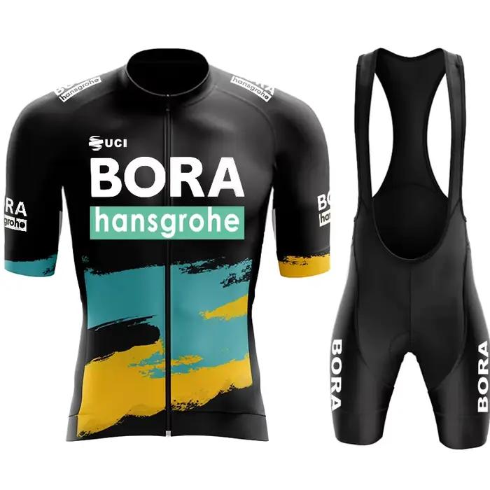 Ensemble de maillots UCI BORA 2026 en polyester, lycra et spandex pour hommes, maillots courts, pantalons gélifiés, vêtements d'été, pour cyclisme et courses de vélo