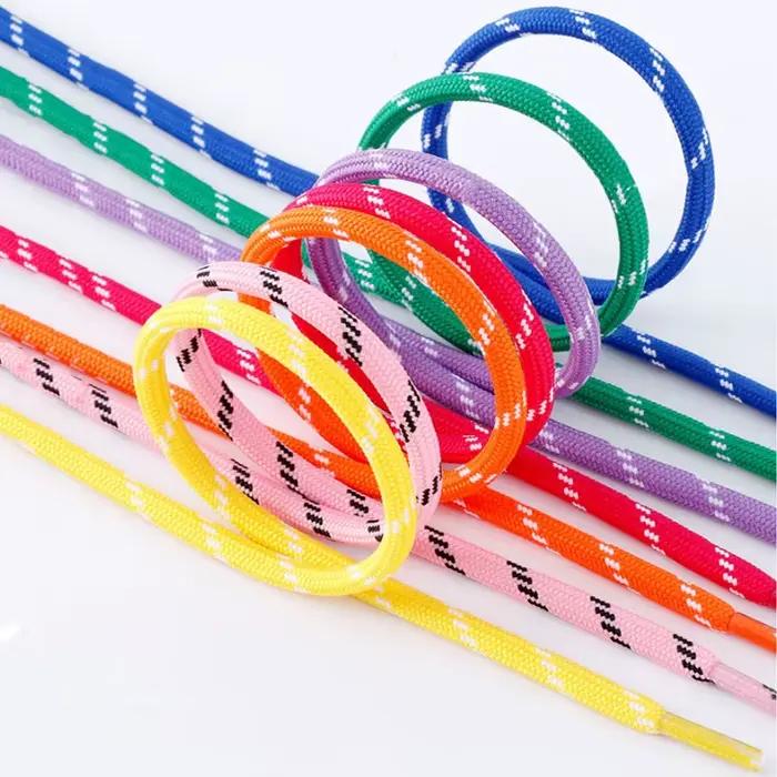 1 paire de lacets ronds de 5mm d'épaisseur, lacets de sport de course en plein air, baskets de basket-ball, longueur 100/120/140/160cm