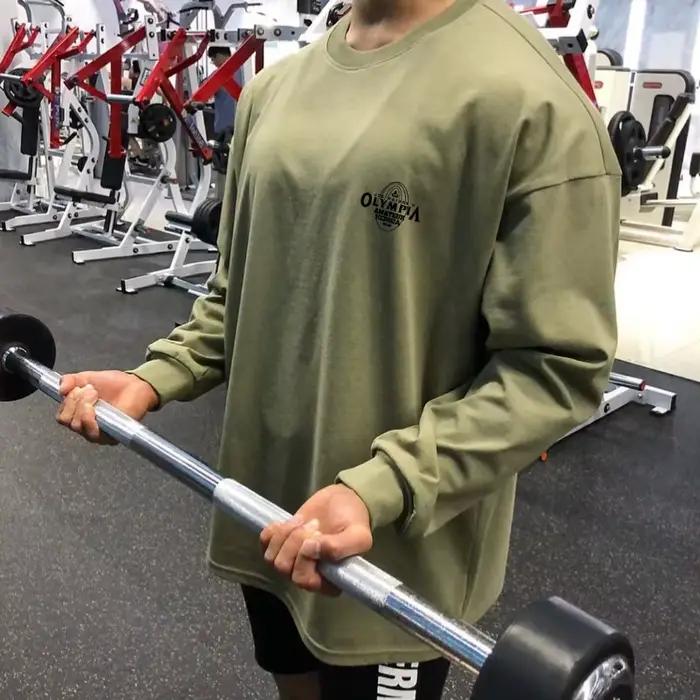 T-shirt FITNESSTELE en coton et élasthanne pour hommes, respirant, imprimé, décontracté, sport, printemps et automne, plusieurs tailles et couleurs disponibles