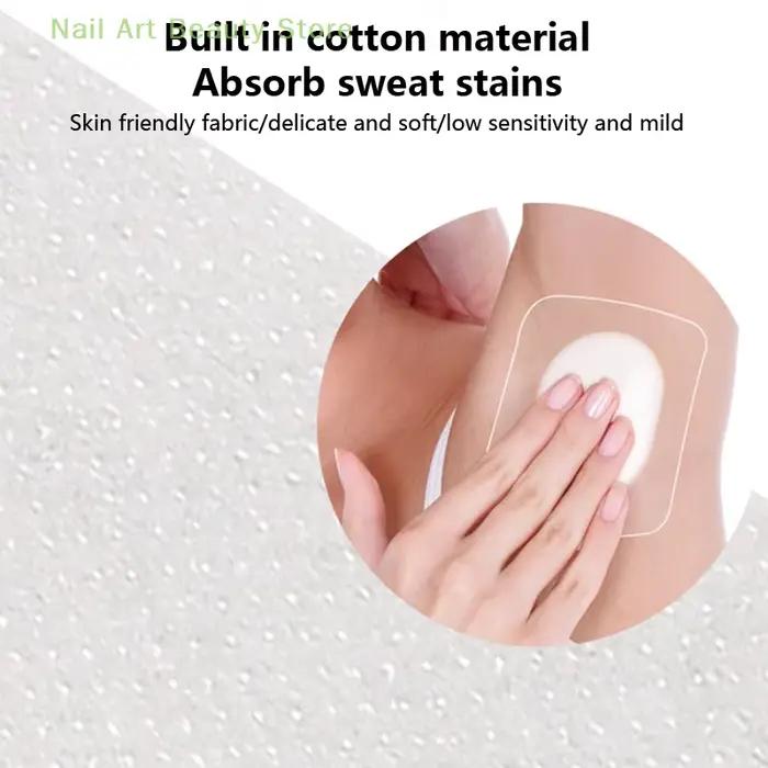 Patch d'arrêt de sueur Invisible fin avec tampon de coton absorbant intégré pour le contrôle de l'humidité des bras, conception transparente sans trace