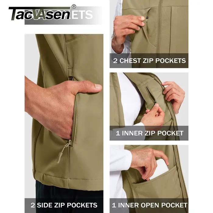 TACVASEN Gilet de course pour hommes