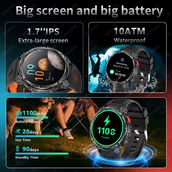 Montre connectée sport GPS 2026 avec écran AMOLED 1