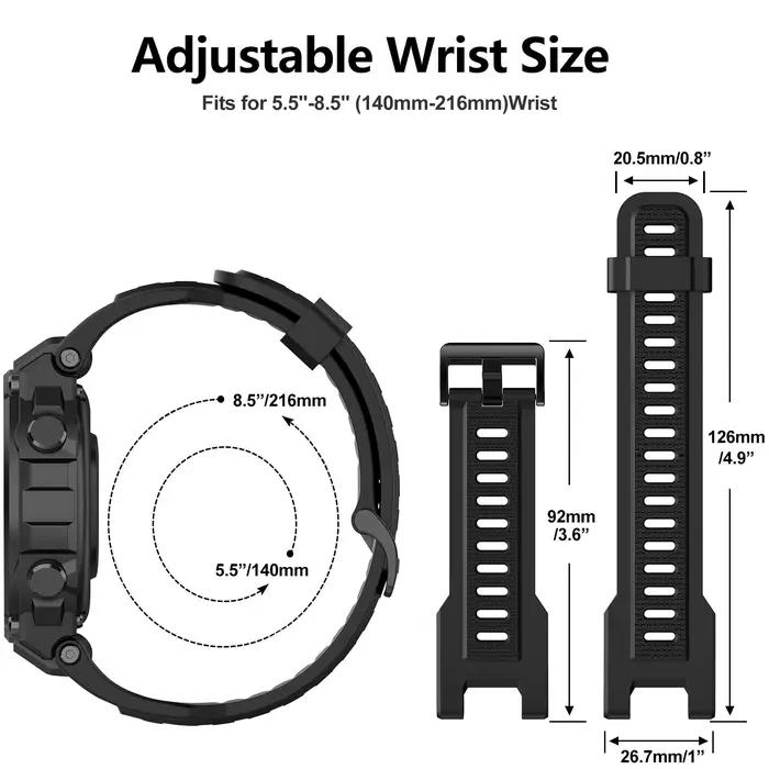 YAYUU Bracelet en Silicone souple pour Amazfit t-rex Pro