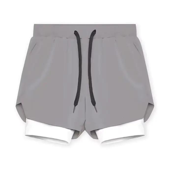 Short de course 2 en 1 pour hommes