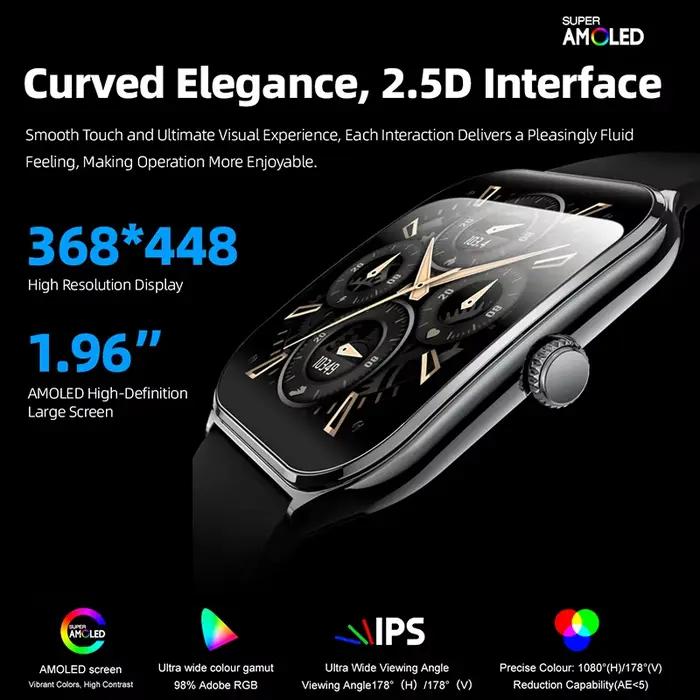 Nouveau pour OPPO Ultra mince montre intelligente hommes AMOLED HD écran toujours afficher l'heure fréquence cardiaque Bluetooth appel sport étanche Smartwatch
