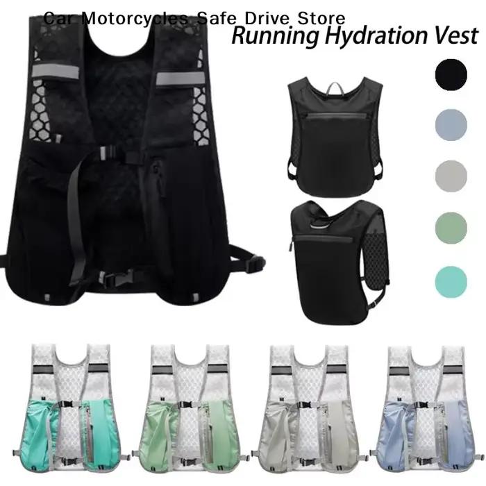 Nouveau Gilet de Course Léger Réfléchissant pour Hommes et Femmes avec Rangement pour Bouteille d'Eau et Support Téléphone