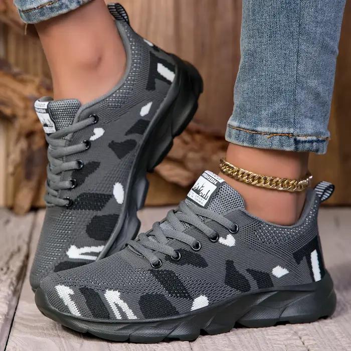 Baskets légères camouflage pour femmes