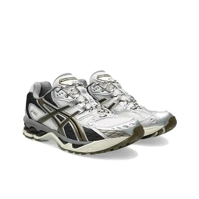 Chaussures de course ASICS GEL-Nimbus 10.1 en polyester argent pour homme et femme, confort, stabilité et style pour vos sorties sportives