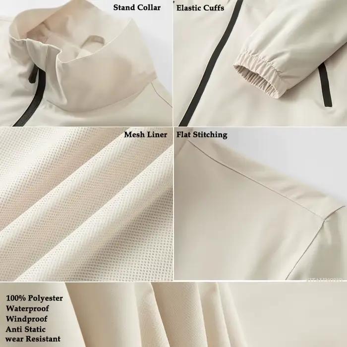 Veste de pluie légère et imperméable pour femme