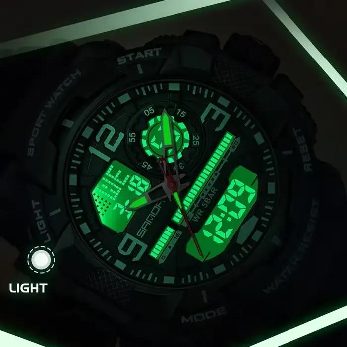 SANDA hommes montres 5ATM étanche Sport montre militaire homme alarme chronomètre Quartz montre-bracelet