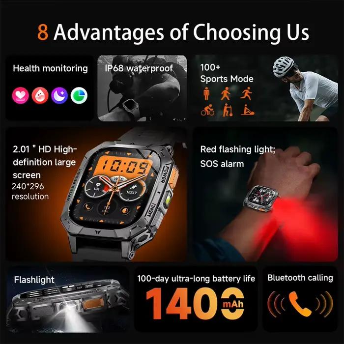 Nouvelle montre connectée 2026 étanche 3ATM avec appels HD