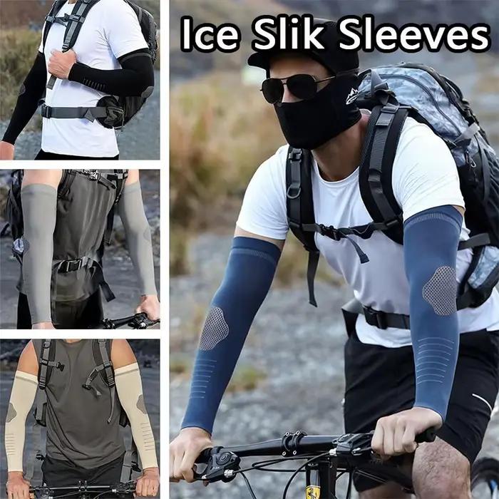 Manches en soie glacée anti-UV à séchage rapide pour le cyclisme, respirantes, rafraîchissantes, absorbant la transpiration, élastiques pour la randonnée