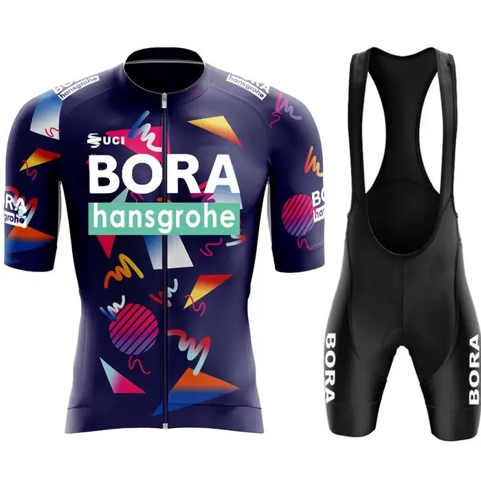 Ensemble de maillots UCI BORA 2026 en polyester, lycra et spandex pour hommes, maillots courts, pantalons gélifiés, vêtements d'été, pour cyclisme et courses de vélo