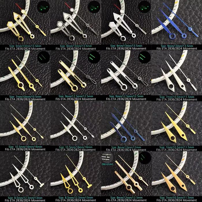 Aiguilles lumineuses vertes de la série ETA
