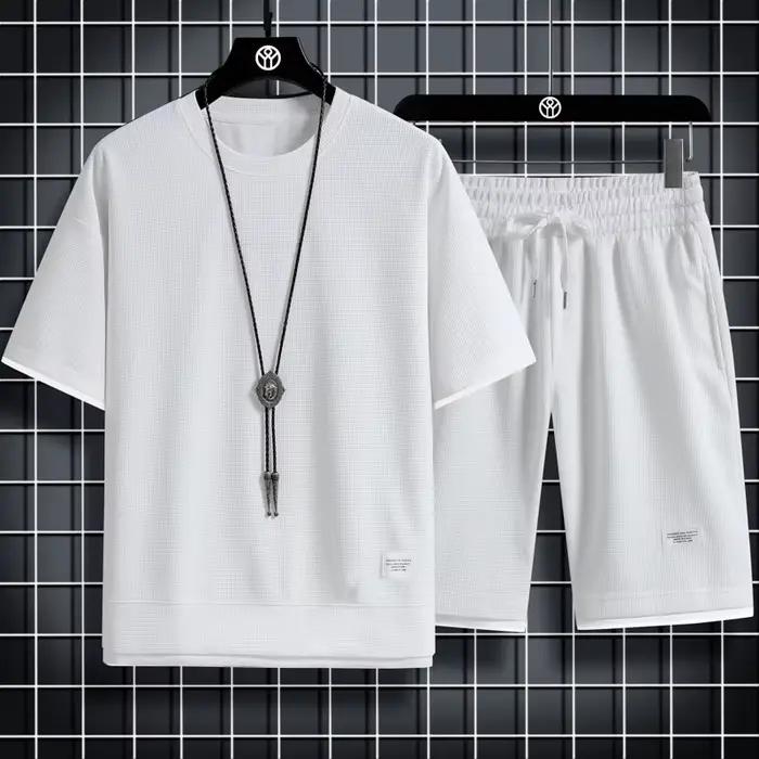 Tenue de sport pour homme ensemble de course évacuation de l'humidité polyester collants d'entraînement shorts de jogging t-shirt pantalon sportivité confortabilité
