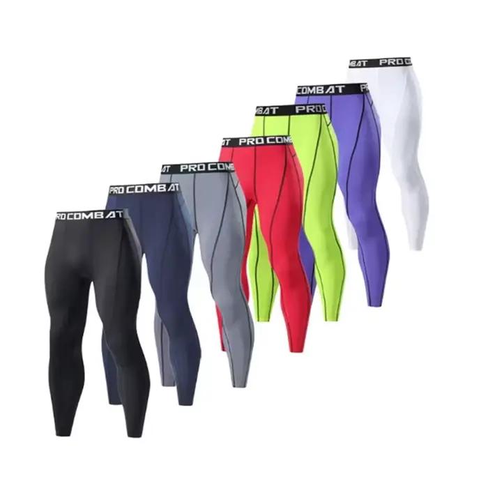 Pantalons de compression pour hommes, collants, leggings pour la course à pied, l'entraînement, le sport, le fitness, séchage rapide, pantalons d'entraînement